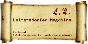 Leitersdorfer Magdolna névjegykártya