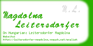 magdolna leitersdorfer business card